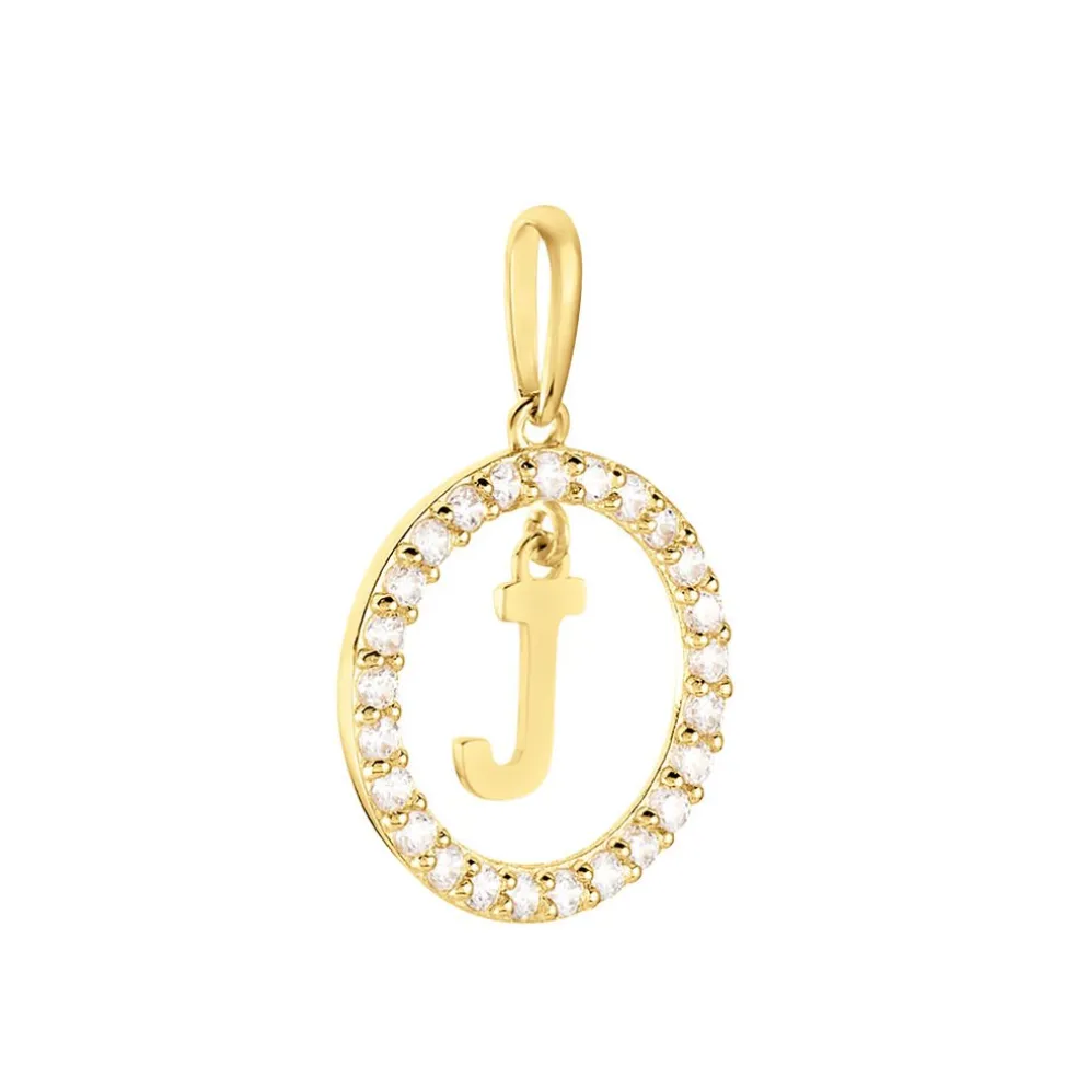Pendentif Gabe Or Jaune Oxyde De Zirconium