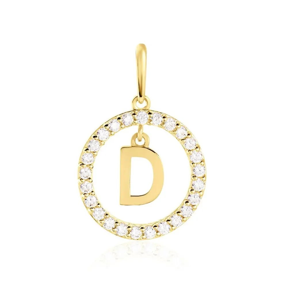 Pendentif Gabe Or Jaune Oxyde De Zirconium