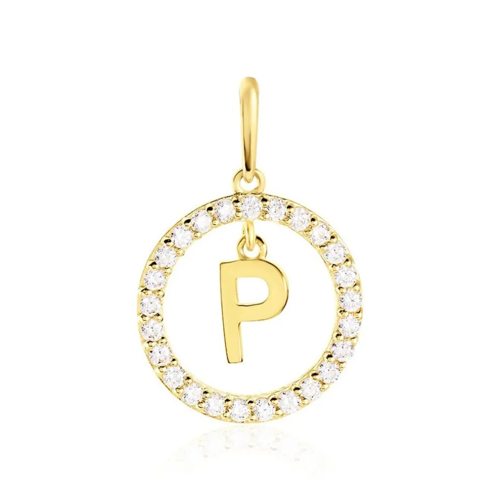 Pendentif Gabe Or Jaune Oxyde De Zirconium