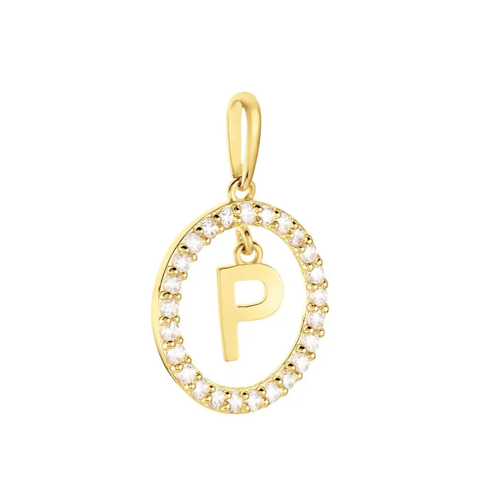 Pendentif Gabe Or Jaune Oxyde De Zirconium