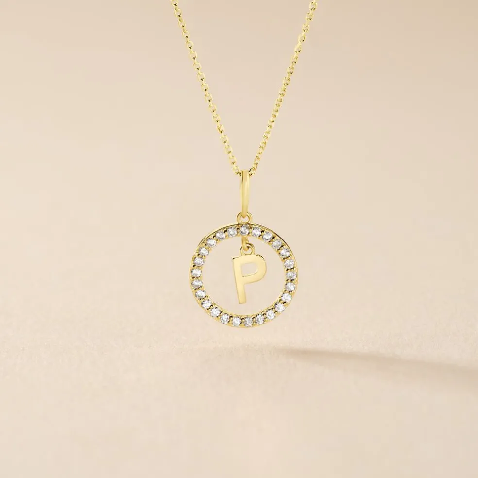 Pendentif Gabe Or Jaune Oxyde De Zirconium
