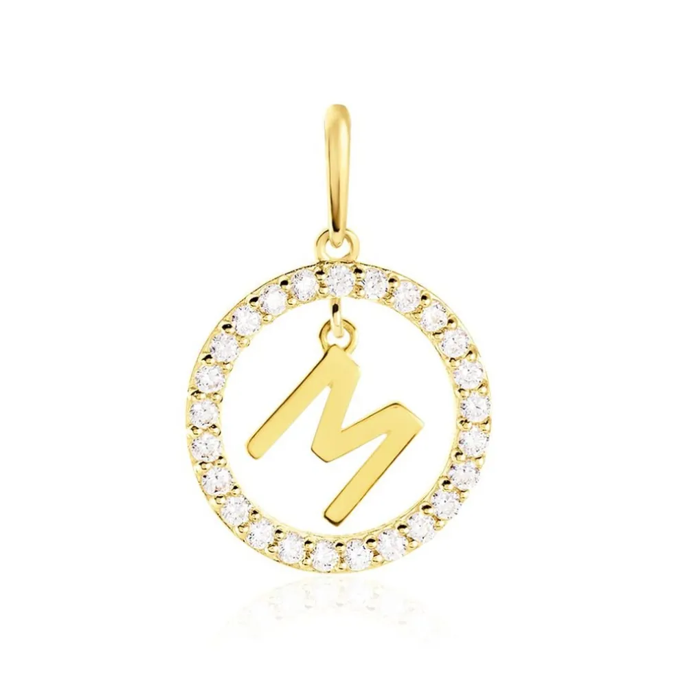 Pendentif Gabe Or Jaune Oxyde De Zirconium