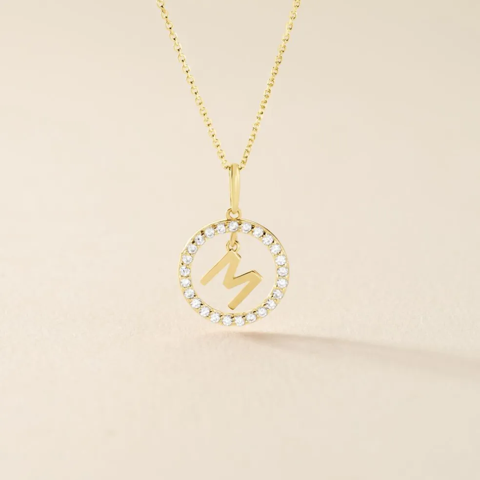 Pendentif Gabe Or Jaune Oxyde De Zirconium