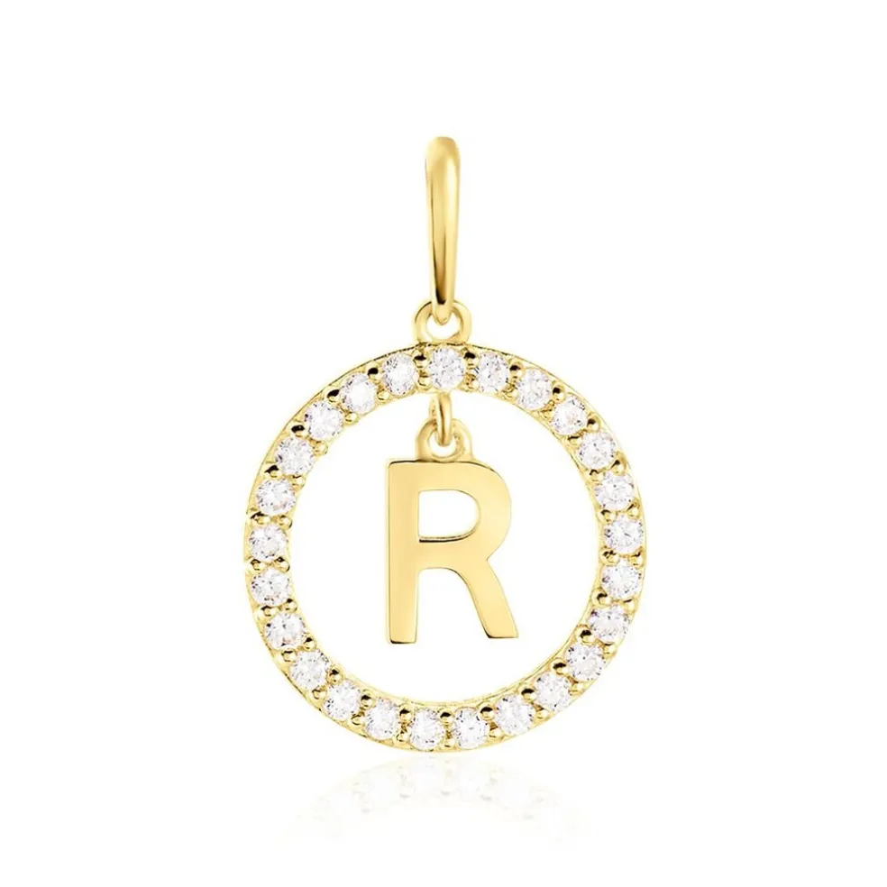 Pendentif Gabe Or Jaune Oxyde De Zirconium