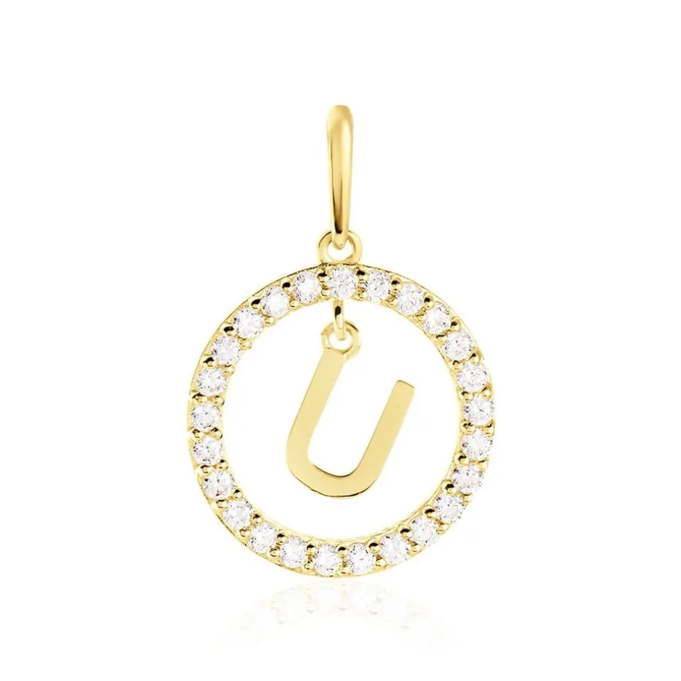 Pendentif Gabe Or Jaune Oxyde De Zirconium