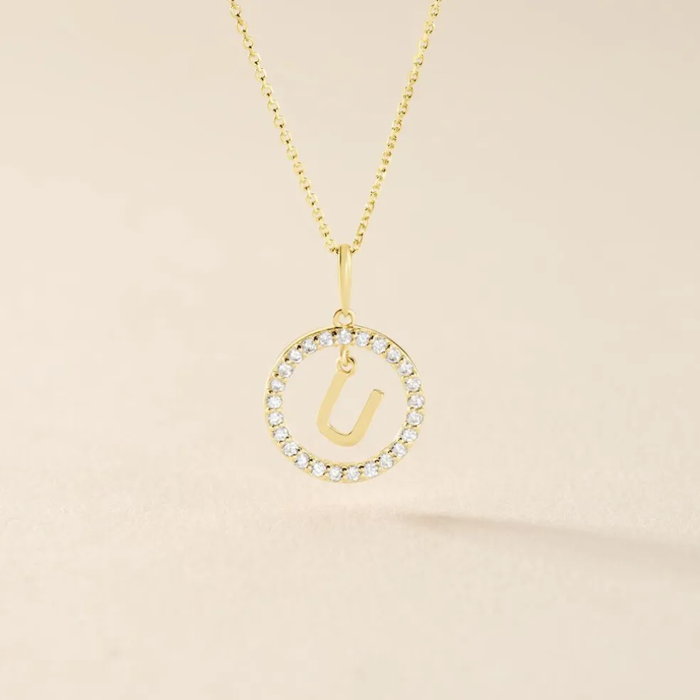 Pendentif Gabe Or Jaune Oxyde De Zirconium