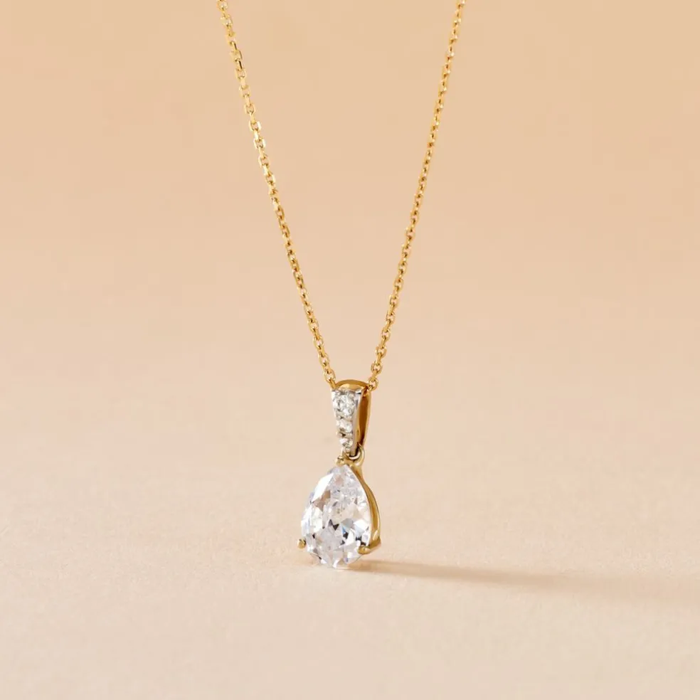 Pendentif Gorgel Or Jaune Oxyde De Zirconium