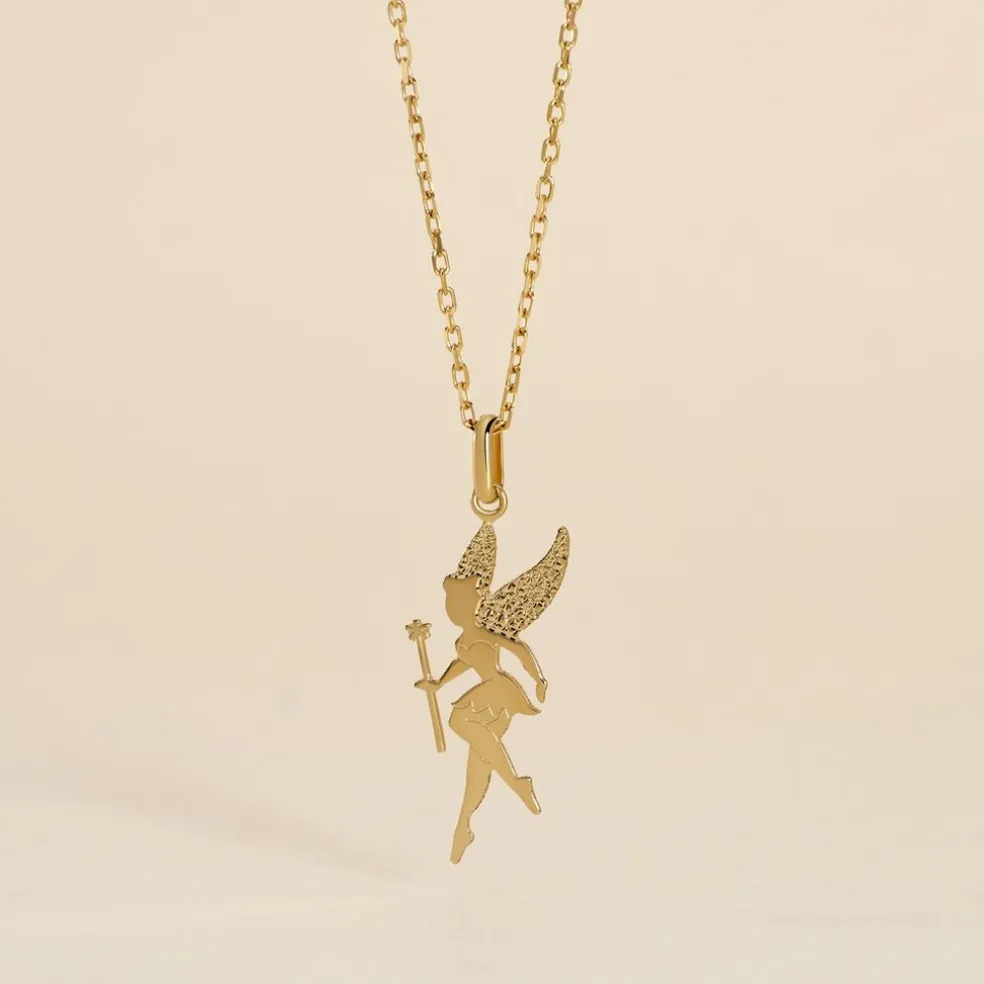 Pendentif Heliciane Fee Or Jaune
