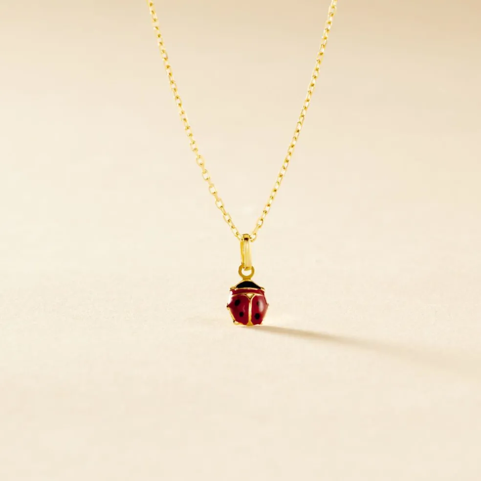 Pendentif Helidie Coccinelle Or Jaune