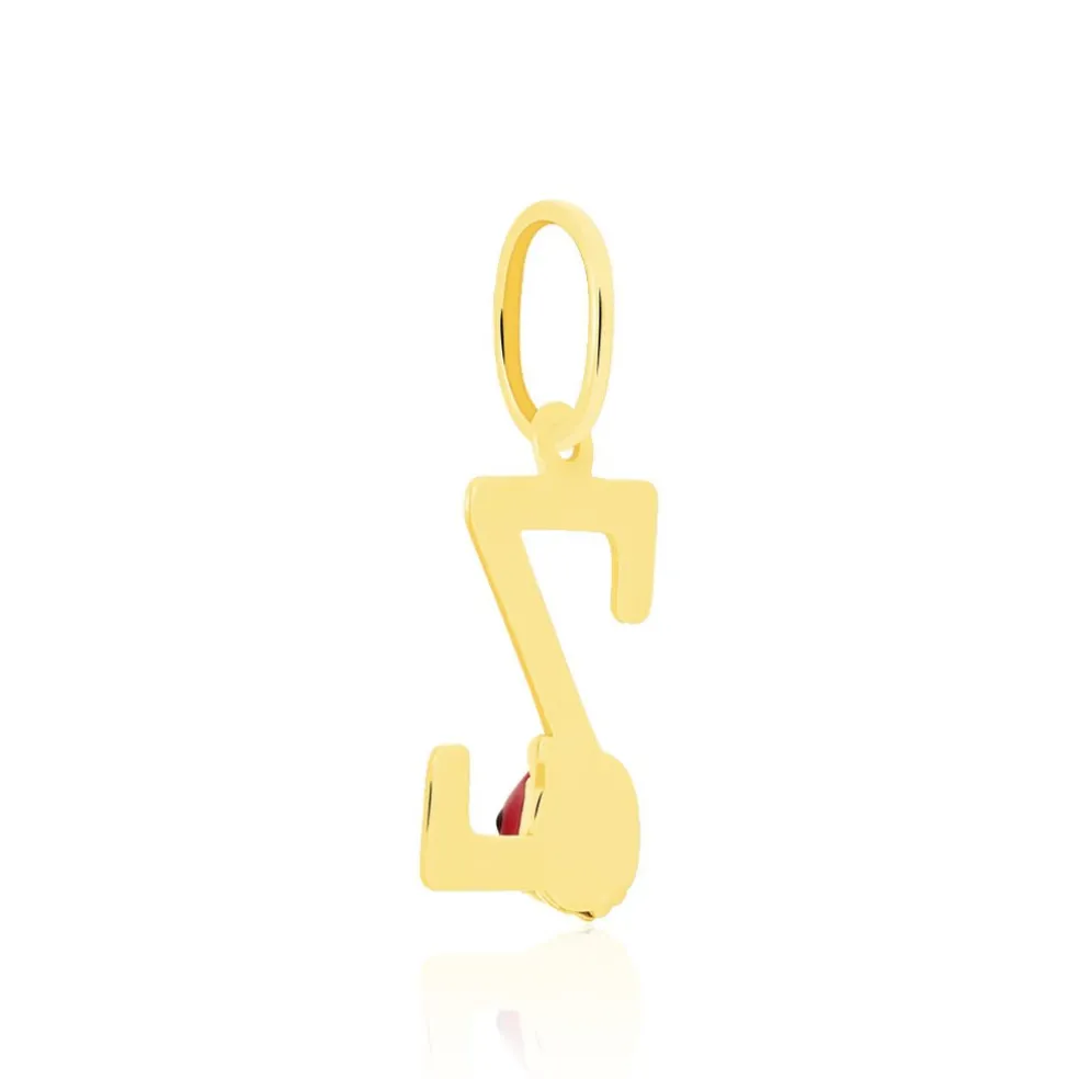 Pendentif Helidie Coccinelle Lettre Or Jaune