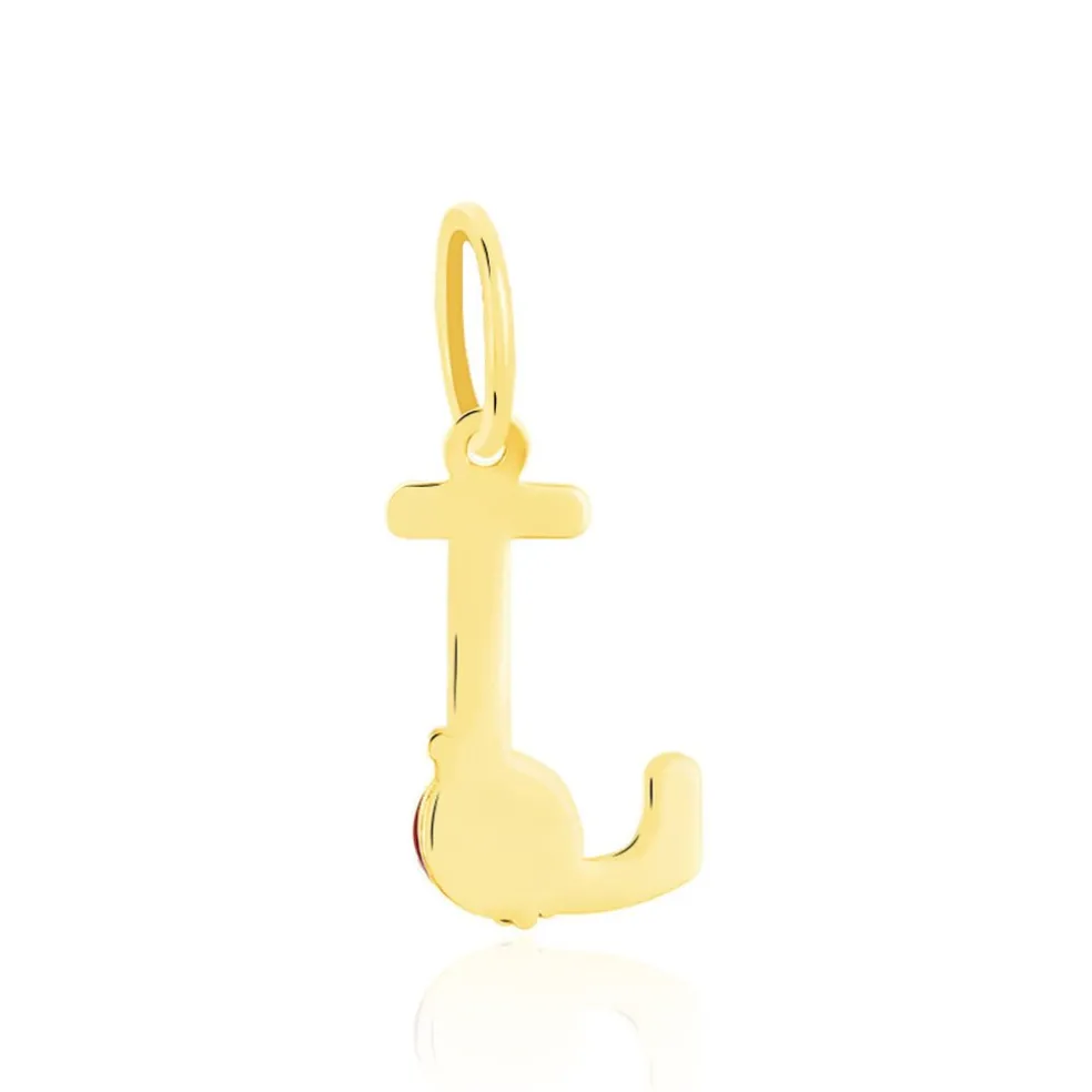 Pendentif Helidie Coccinelle Lettre Or Jaune