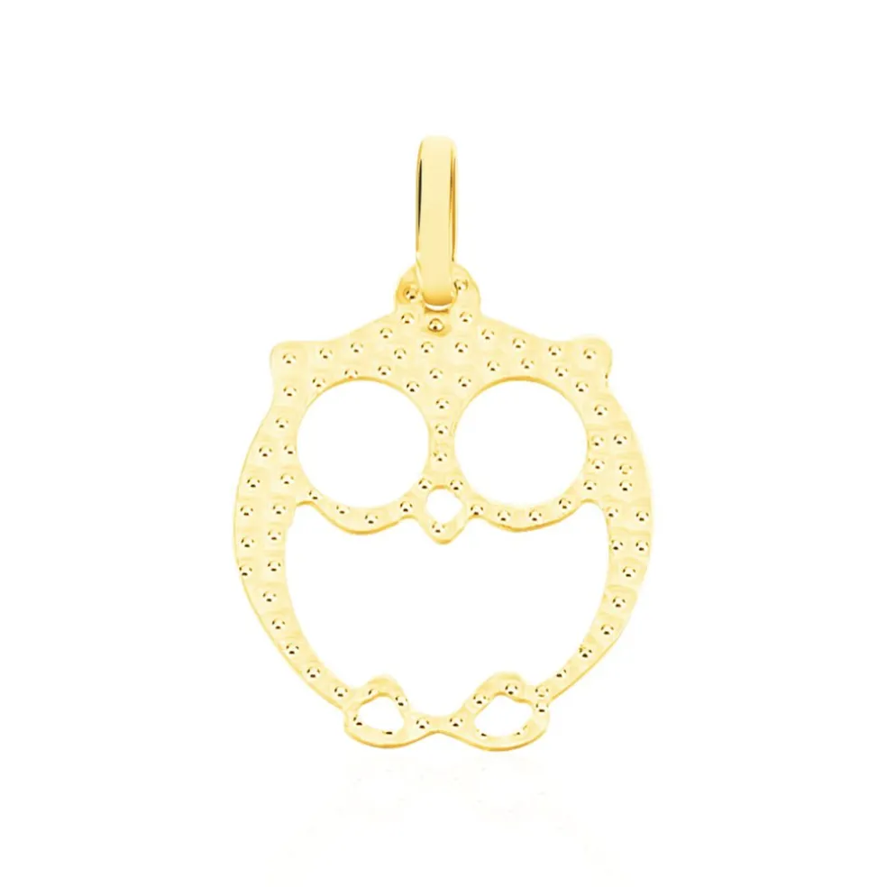 Pendentif Ilies Hibou Or Jaune