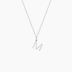 Pendentif Ionia Lettre Or Blanc
