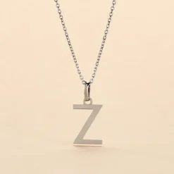Pendentif Ionia Lettre Or Blanc