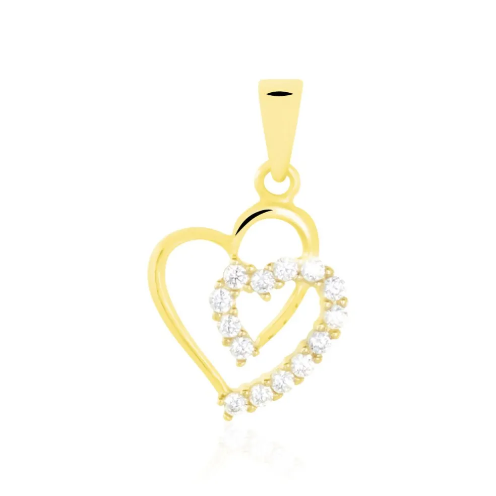 Pendentif Ivena Or Jaune Oxyde De Zirconium