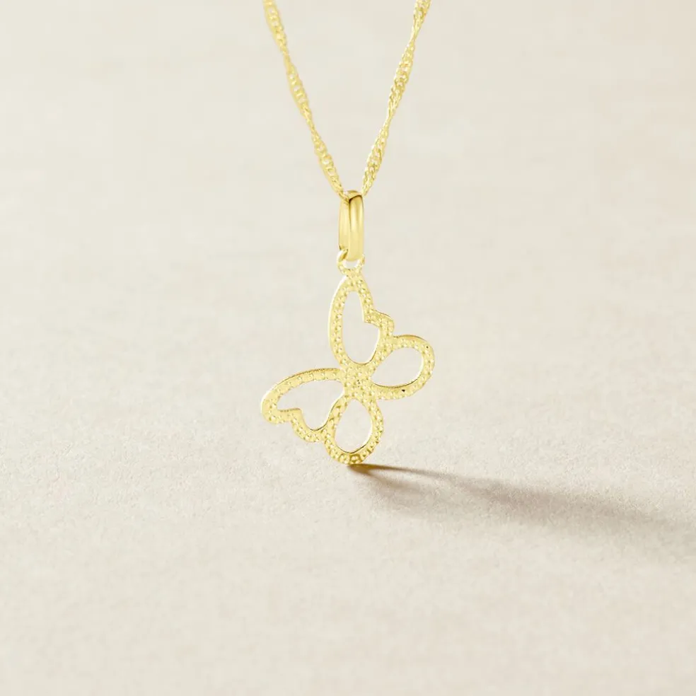 Pendentif Jaima Papillon Diamante Or Jaune