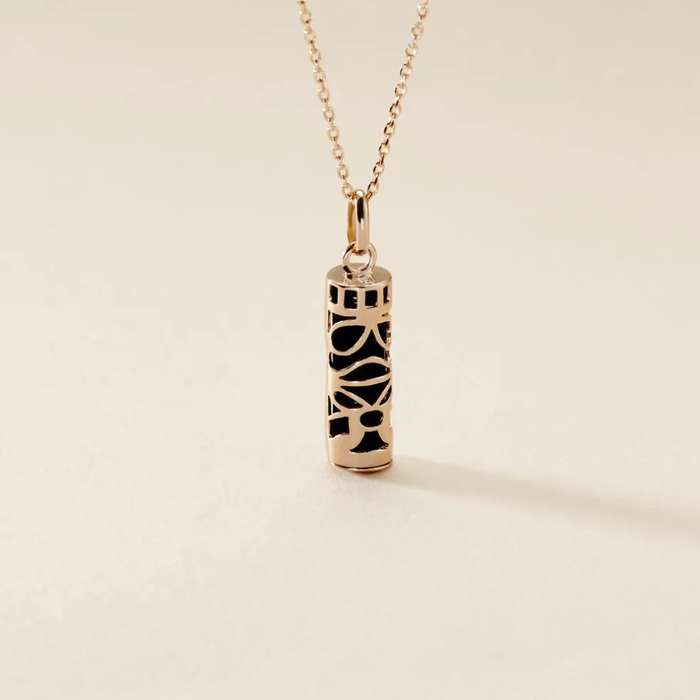Pendentif Kauai Plaqué Or Jaune Pierre De Synthese