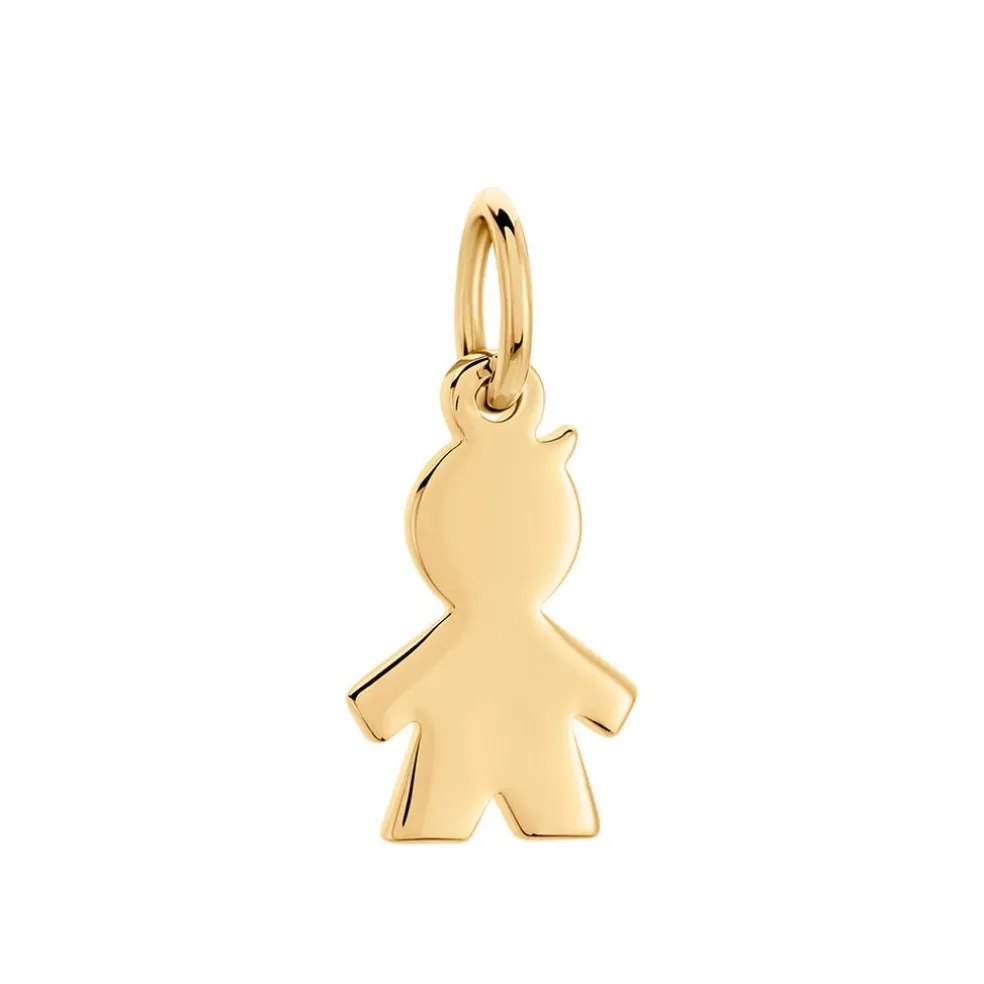 Pendentif Kids Plaque Or Doré