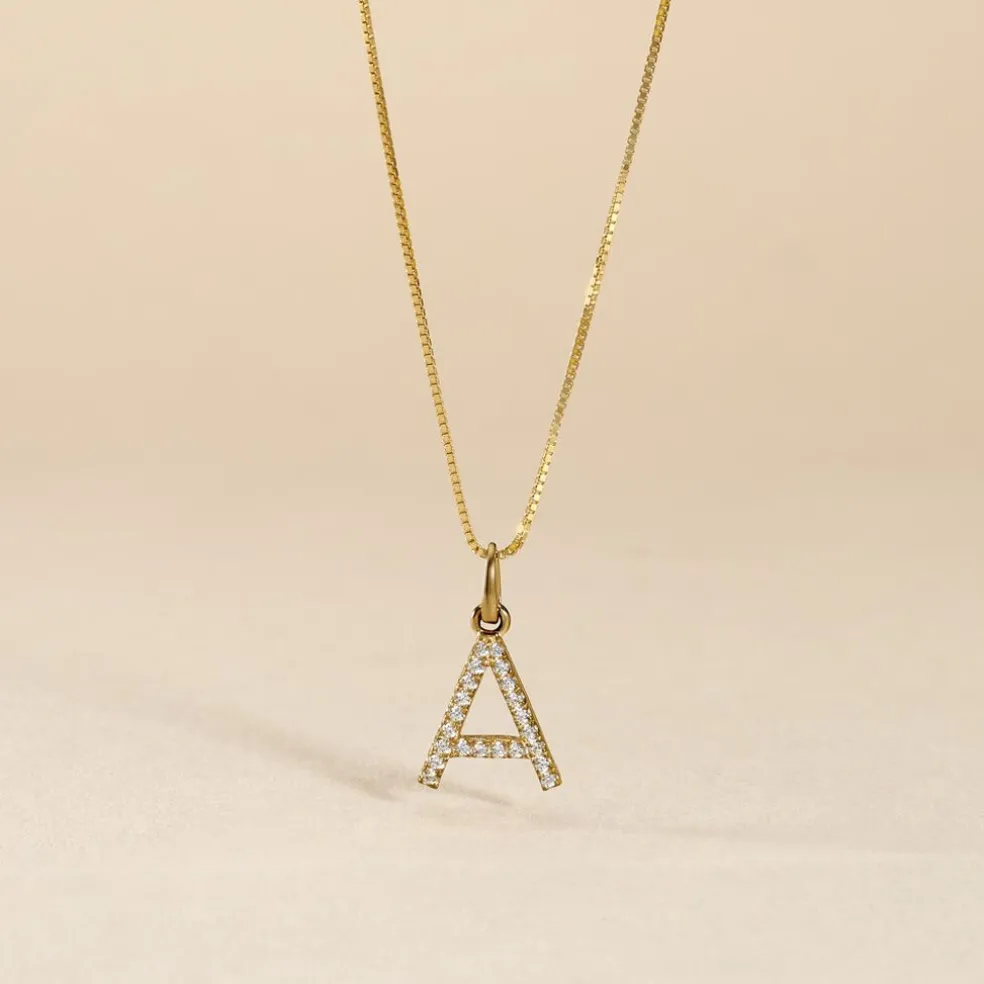 Pendentif Klementine Or Jaune Oxyde De Zirconium