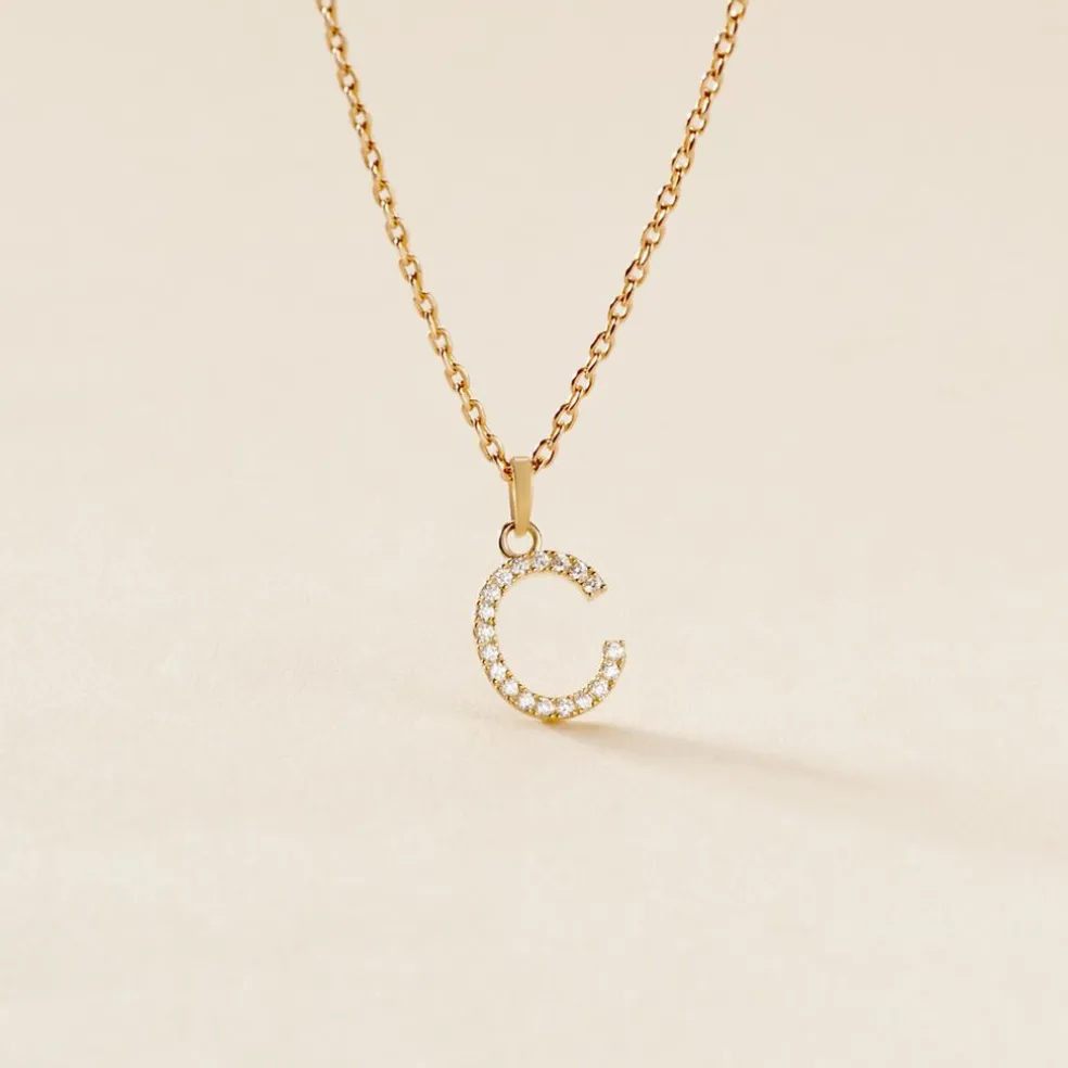 Pendentif Klementine Or Jaune Oxyde De Zirconium