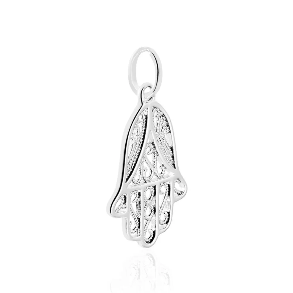 Pendentif Luce-marie Argent Blanc