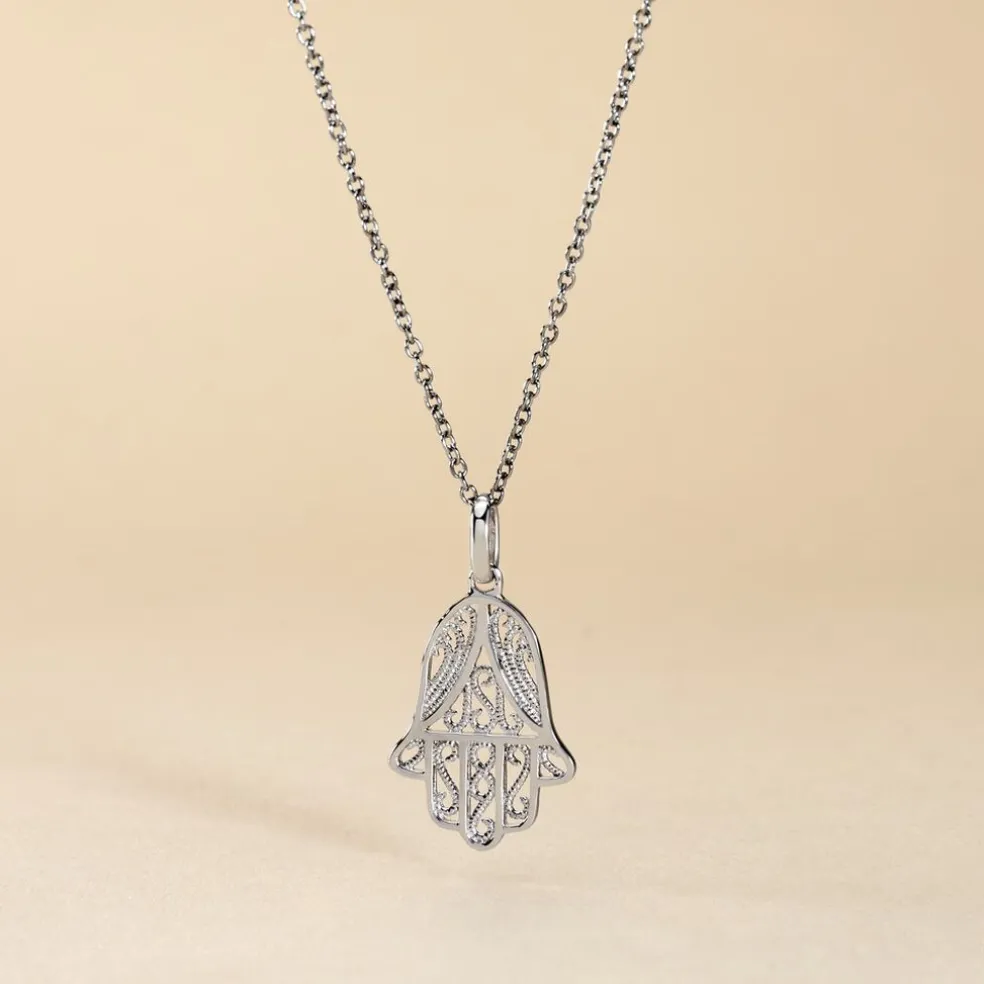 Pendentif Luce-marie Argent Blanc