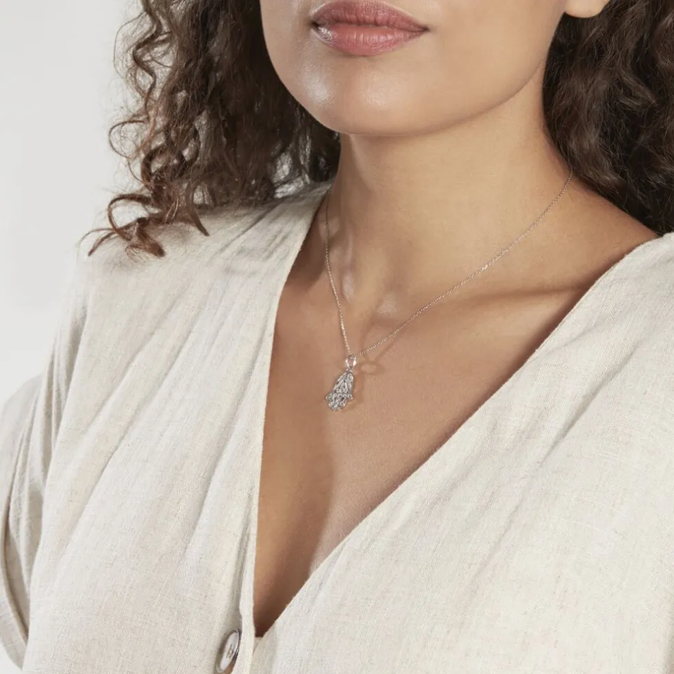Pendentif Luce-marie Argent Blanc