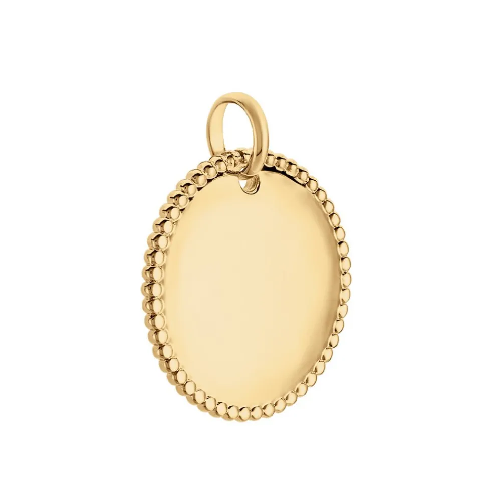 Pendentif Lulu Plaque Or Doré