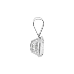 Pendentif Mabila Or Blanc Oxyde De Zirconium