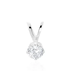 Pendentif Mabila Or Blanc Oxyde De Zirconium
