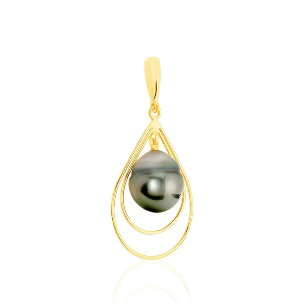 Pendentif Martyna Or Jaune Perle De Culture De Tahiti