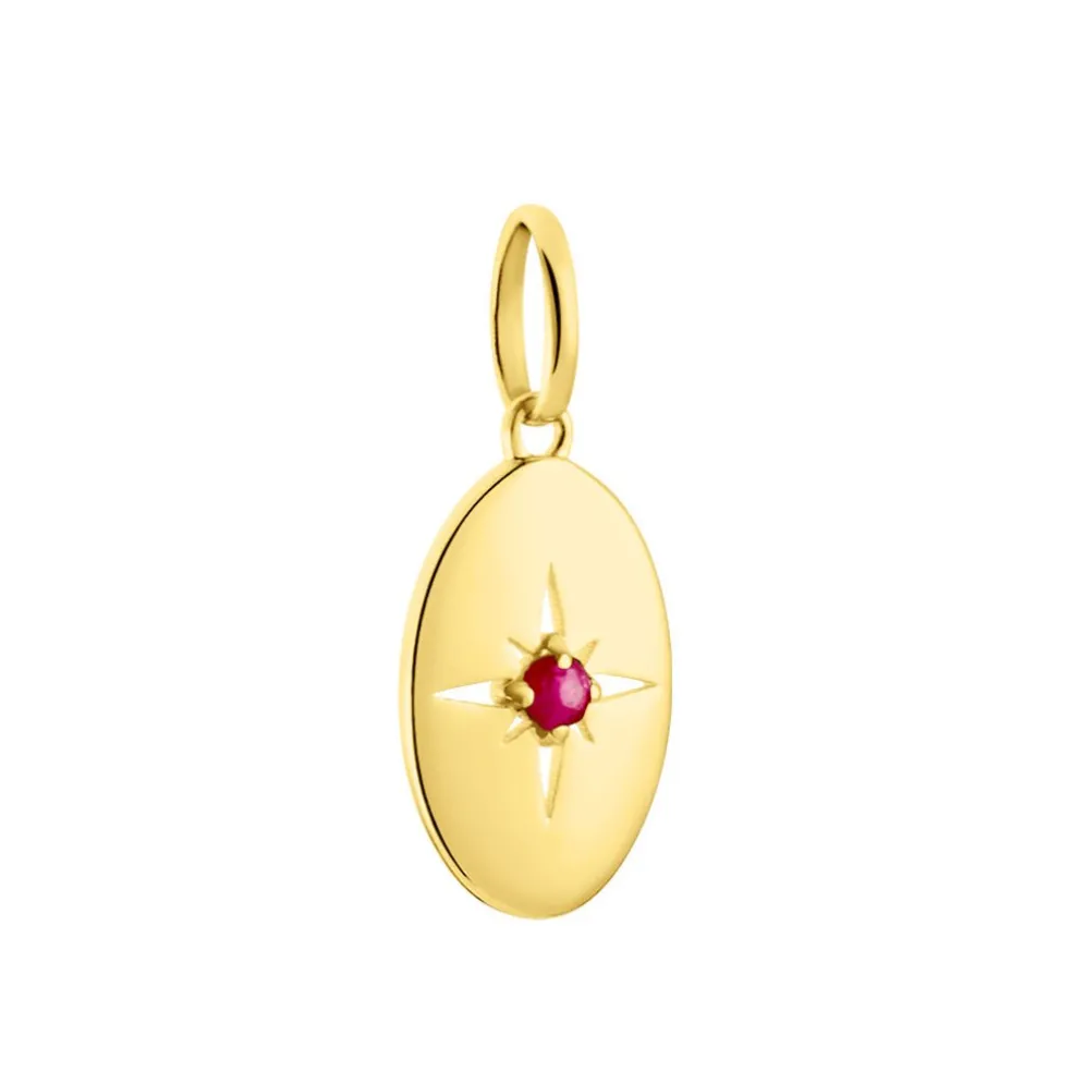 Pendentif Melchior Or Jaune Rubis