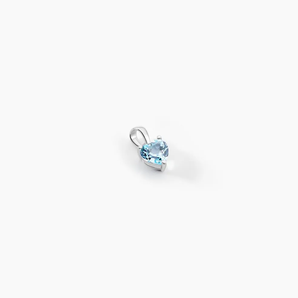 Pendentif Miyah Or Blanc Topaze