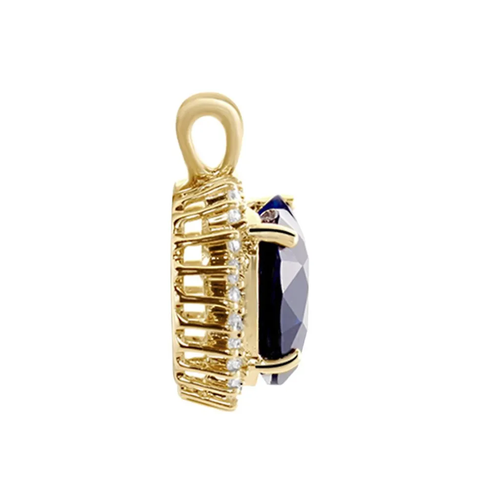 Pendentif Nelsa Plaqué Or Jaune Oxyde De Zirconium