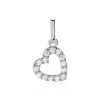 Pendentif Or Blanc Oxyde