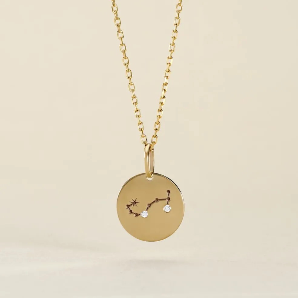 Pendentif Or Jaune Astraea Oxyde De Zirconium