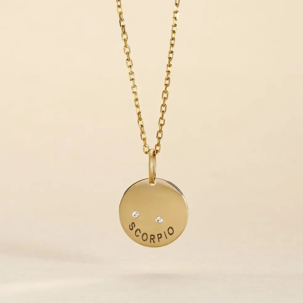 Pendentif Or Jaune Astraea Oxyde De Zirconium