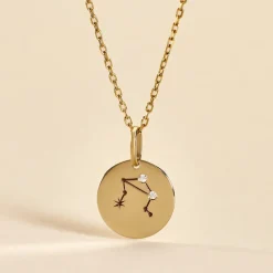 Pendentif Or Jaune Astraea Oxyde De Zirconium