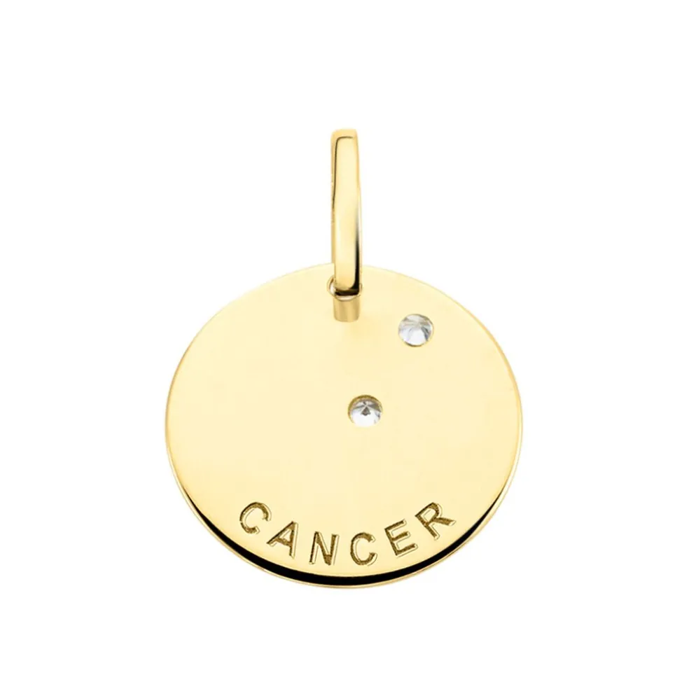 Pendentif Or Jaune Astraea Oxyde De Zirconium