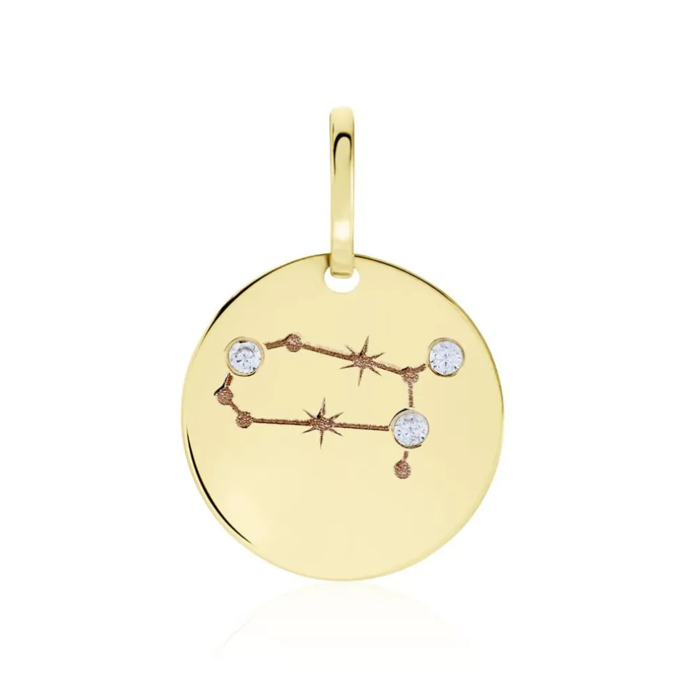 Pendentif Or Jaune Astraea Oxyde De Zirconium