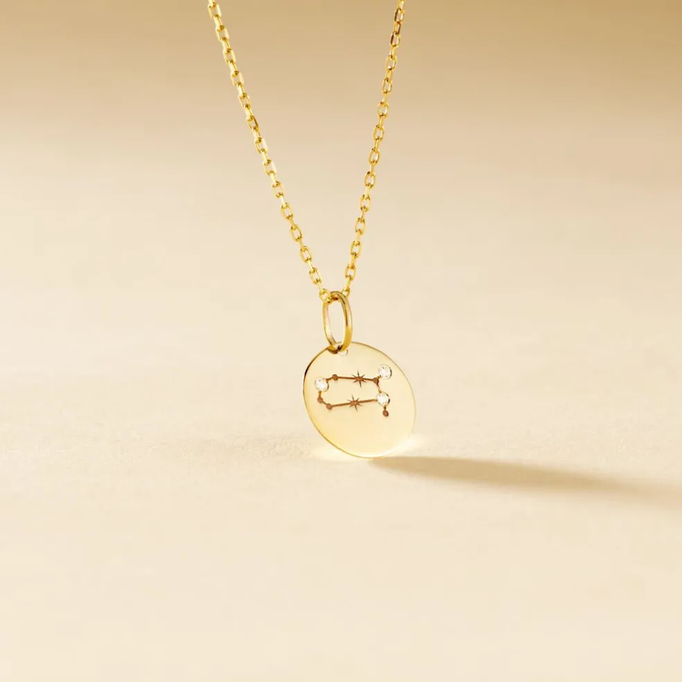Pendentif Or Jaune Astraea Oxyde De Zirconium