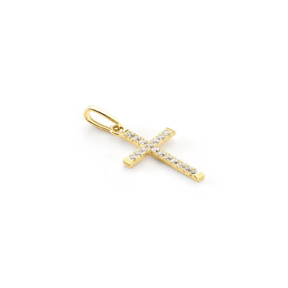 Pendentif Or Jaune Kallen Oxydes De Zirconium