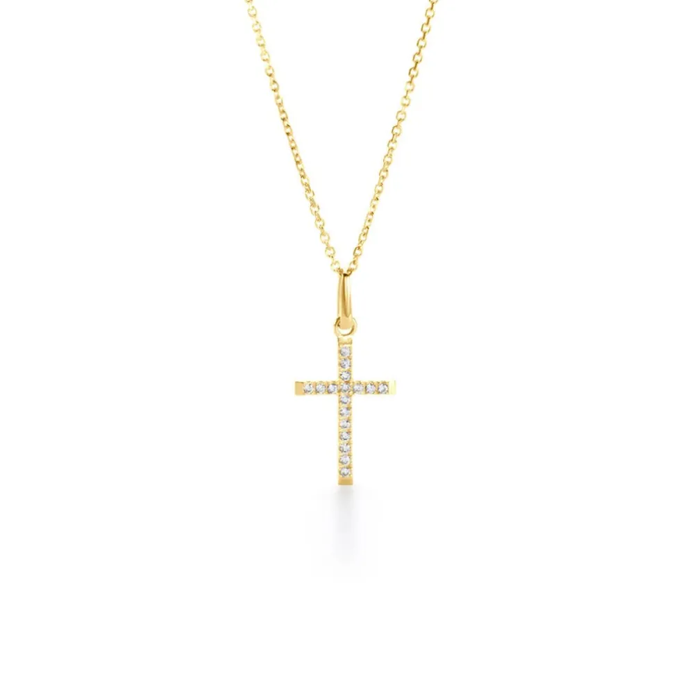 Pendentif Or Jaune Kallen Oxydes De Zirconium