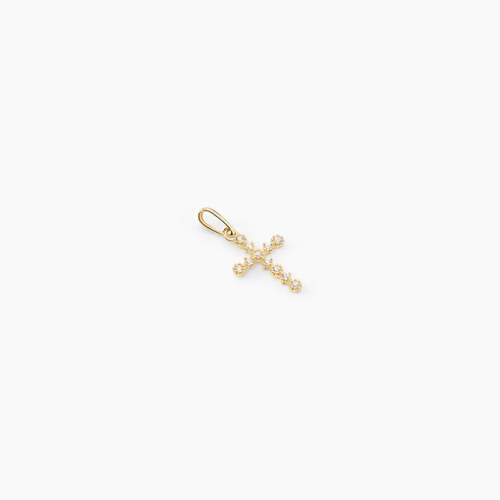 Pendentif Or Jaune Lucinien Oxyde De Zirconium