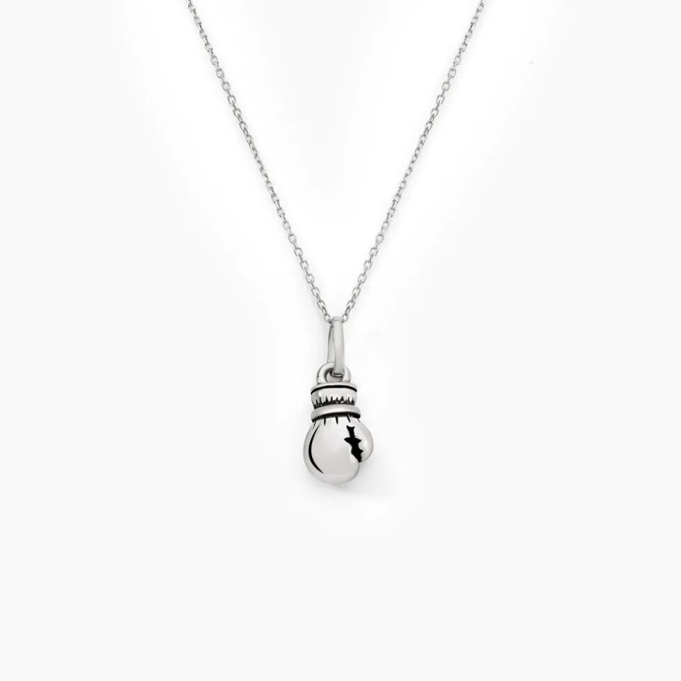Pendentif Oskar Argent Blanc