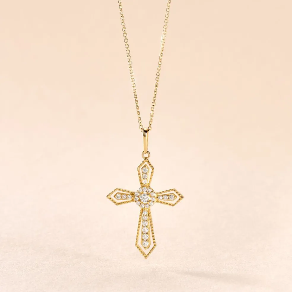 Pendentif Phrixus Or Jaune Oxyde De Zirconium