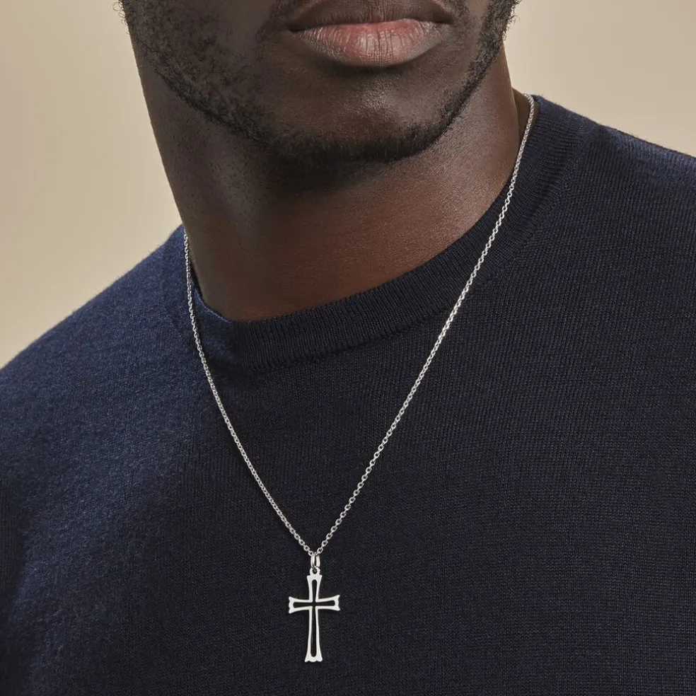 Pendentif Romayssa Argent Blanc