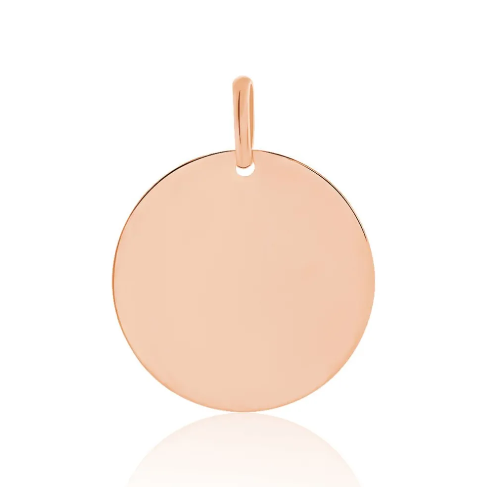 Pendentif Sirona Pastille Gravable Or Rose