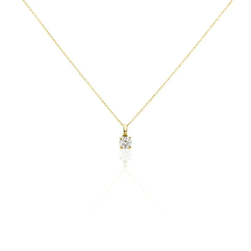 Pendentif Solitaire Aphrodite Or Jaune Diamant