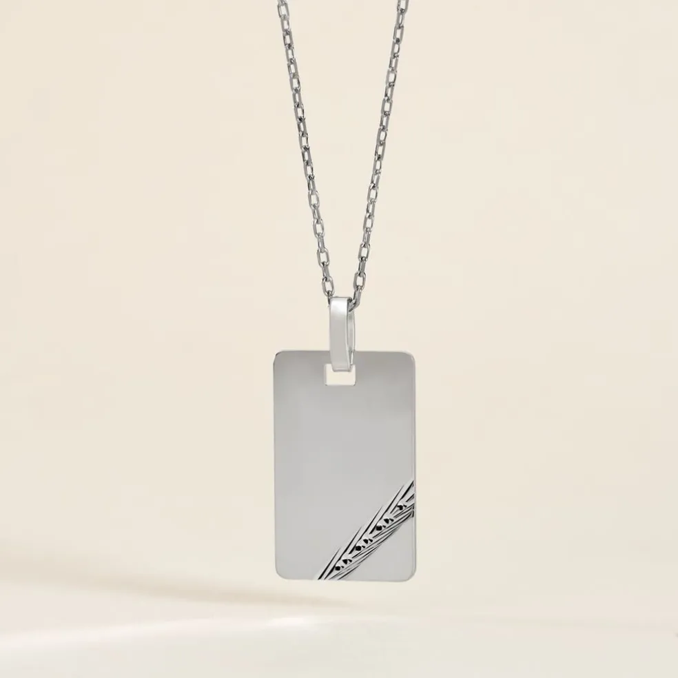 Pendentif Tao Argent Blanc